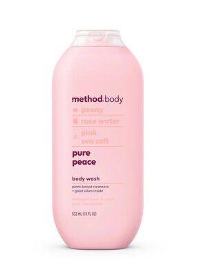 Method Body Wash Pure Peace Peony Rose Water 18 fl oz NWT